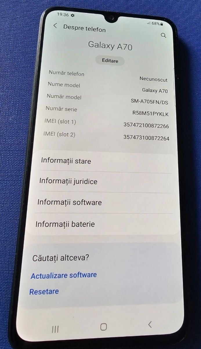 Vând telefon samsung galaxy A70