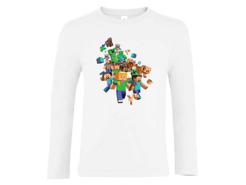 Тениски с дълъг ръкав Minecraft 3 модела
