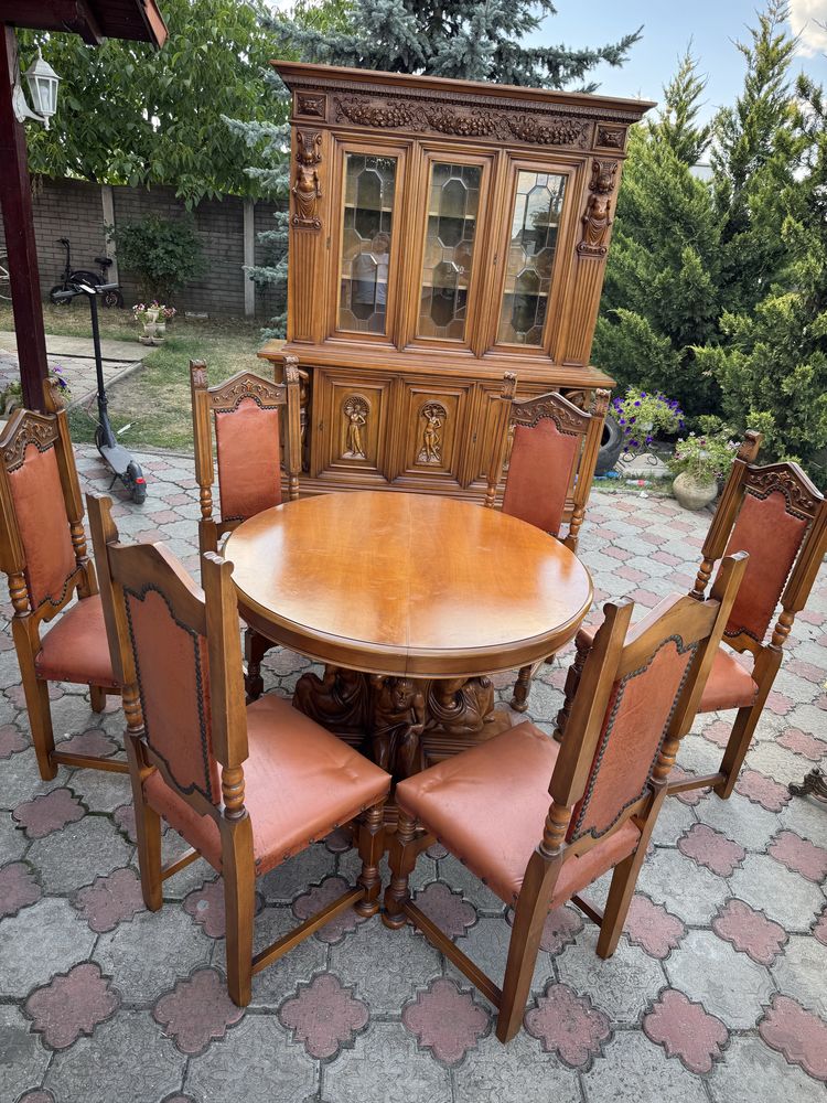 Set mobilier dining din lemn masiv – stil baroc