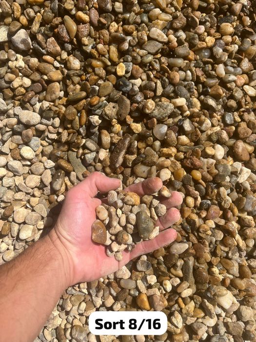 Sort, nisip, refuz de ciur, piatra concasata, pamant vegetal