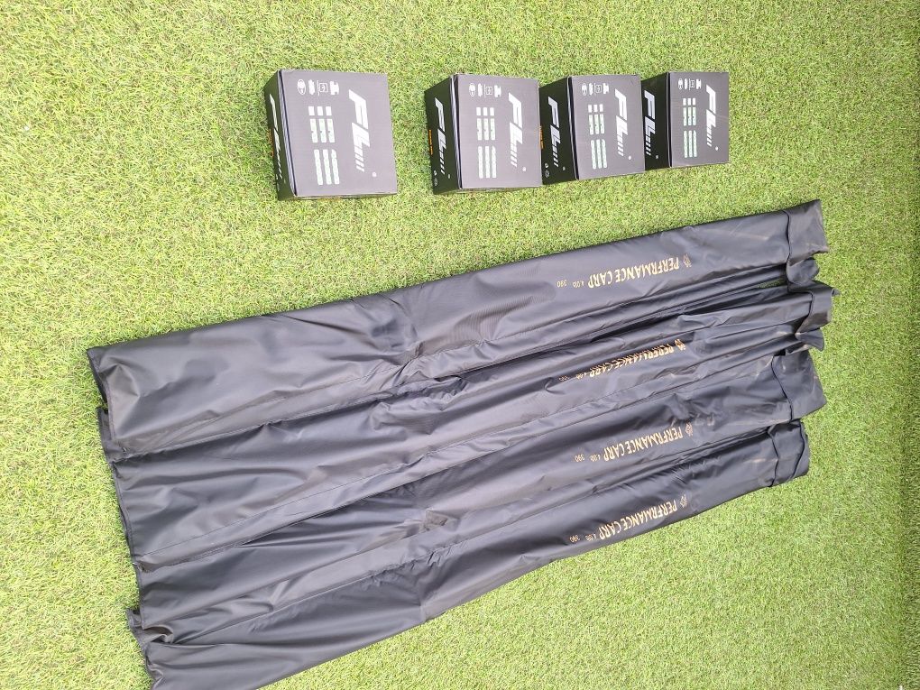 Set 4 lansete 3.9m, 4 lbs Performance plus 4 mulinete Efb 6000