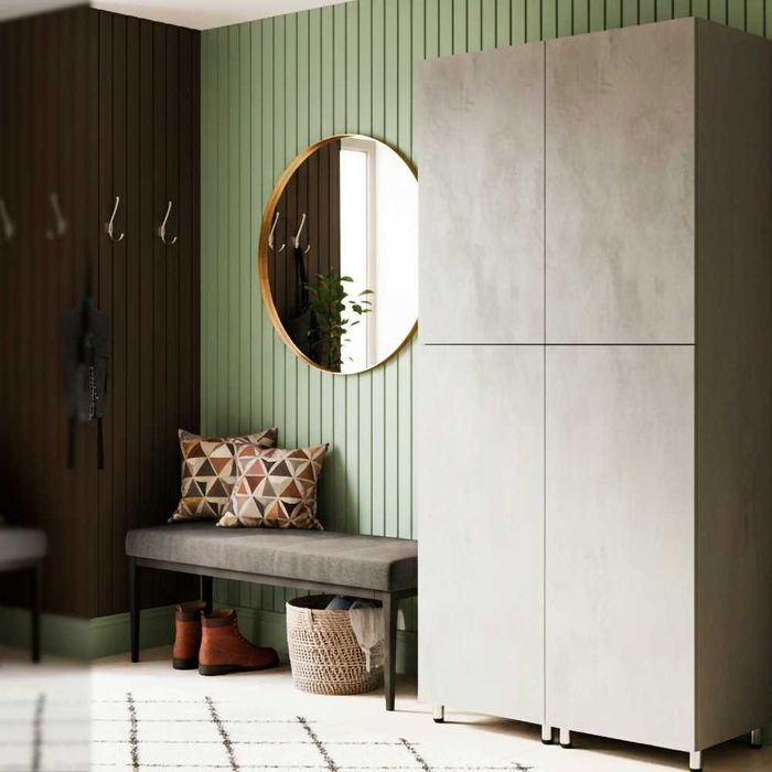 Шкаф Лофт / Shkaf Loft / Серый шкаф / Kiyim shkafi / Шкаф для одежды