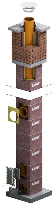 Cos ceramic ventilat LEIER LSK, varianta Premium,20cm/7m,CU transport