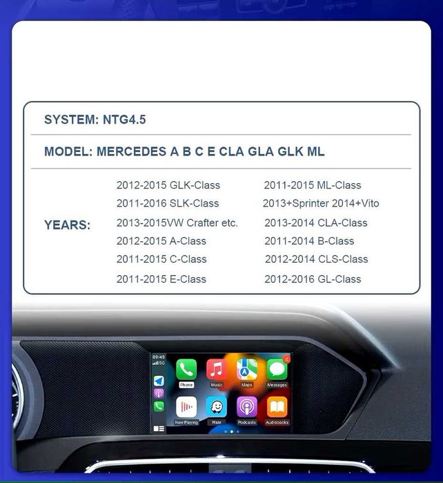 Modul BECKER Carplay_AndroidAuto, Mercedes-Benz NTG 4.5 2011-2016