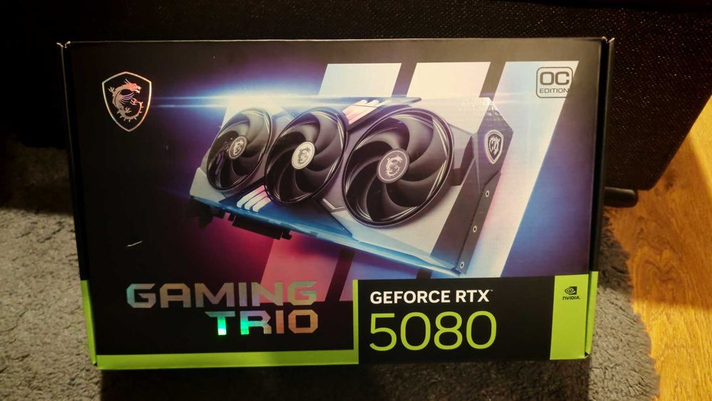 НОВА ! Видео карта MSI RTX™ 5080 GAMING TRIO OC, 16GB GDDR7, 256-bit