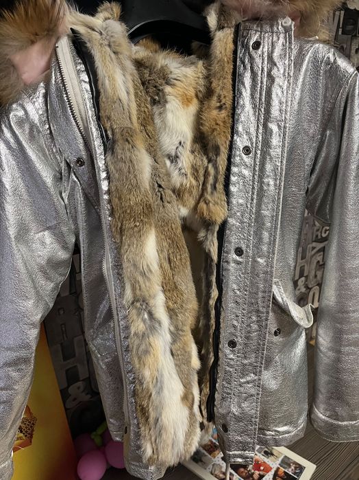 Уникално дамско якенце естествен косъм и подплата