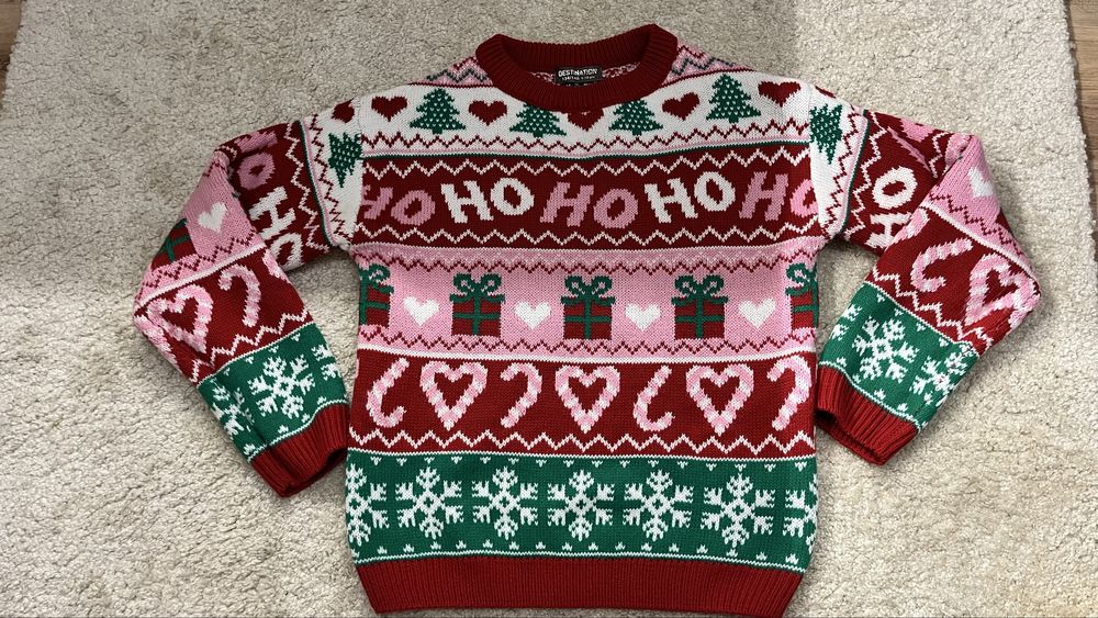 Коледен детски пуловер