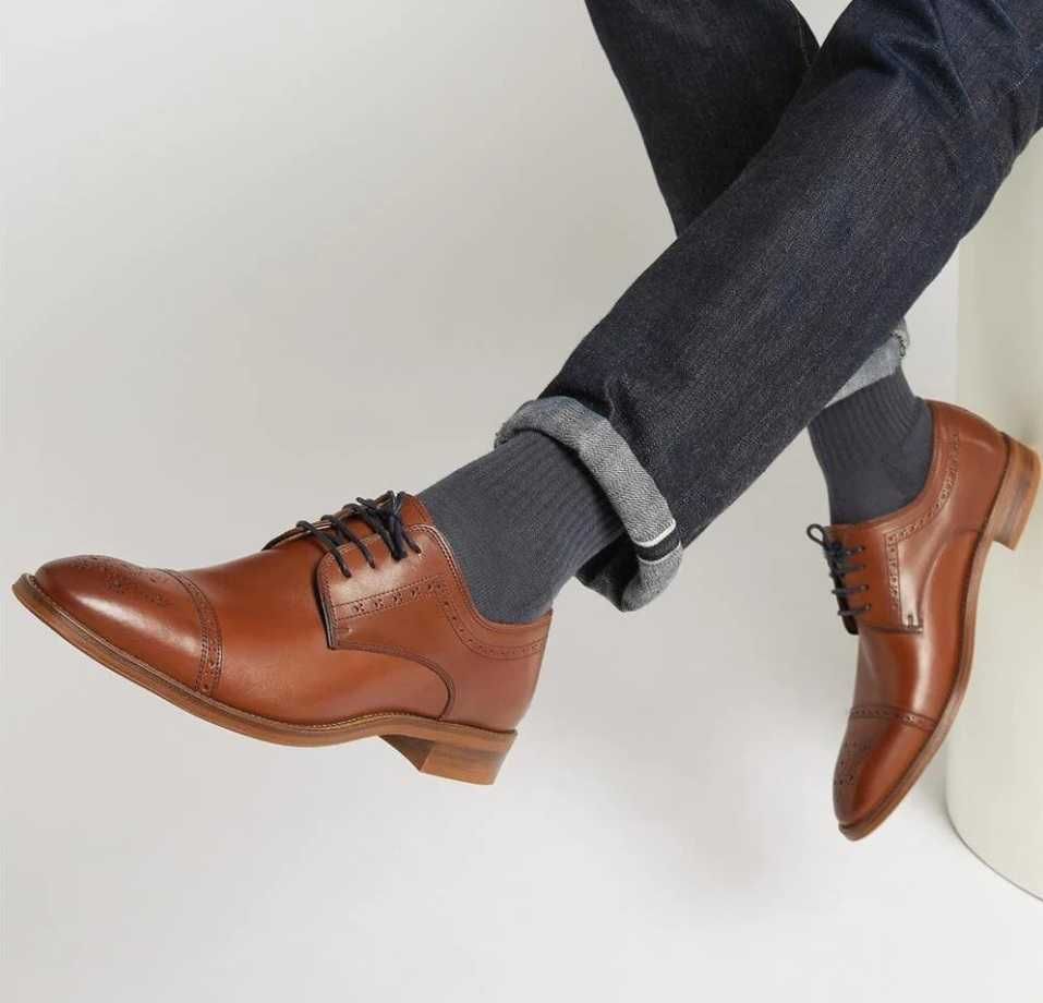 Pantofi derby 46.5 47 cap toe Lav. Artigianale NOI piele naturala moal