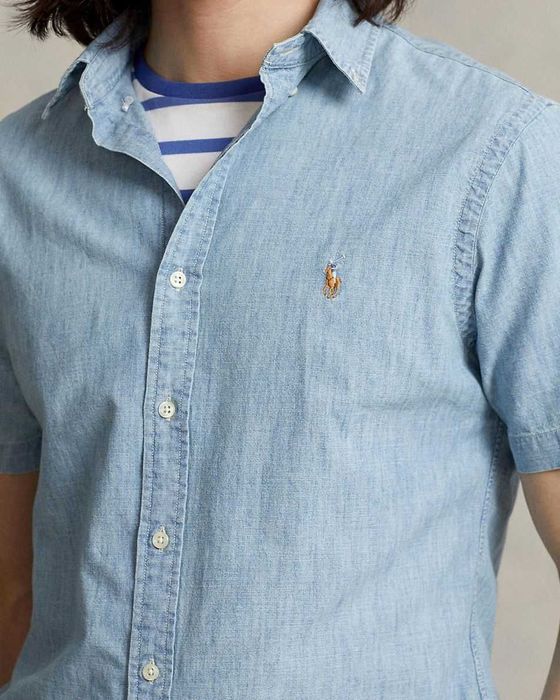 Нова Polo Ralph Lauren Slim Fit Indigo Chambray Shirt - S размер