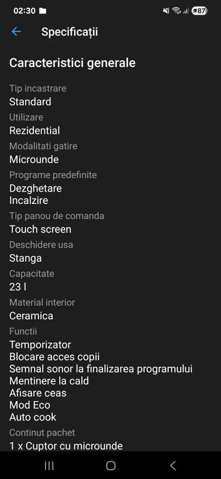 Cuptor cu microunde Samsung  23 L 800 W verde