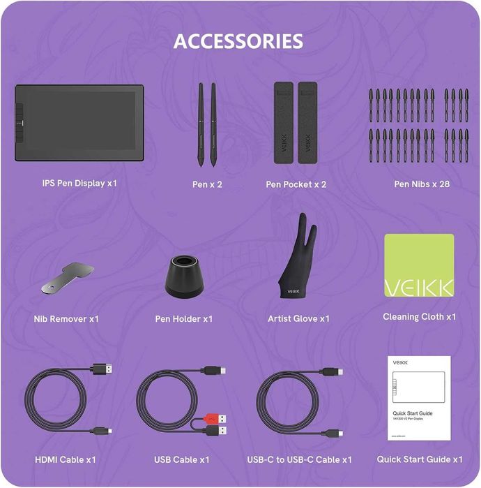 Tableta Grafica Veikk Display VK1200-V2 Negru