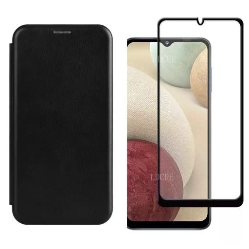 Flip Case Material Eco si Folie Sticla Curbata Samsung A12/A13/A14/A15