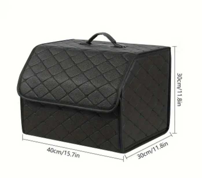 Сгъваема кожена кутия органайзер за багажник на кола