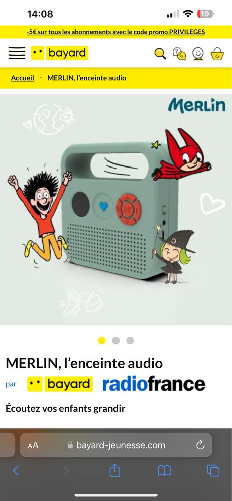 Merlin radio portabil copii