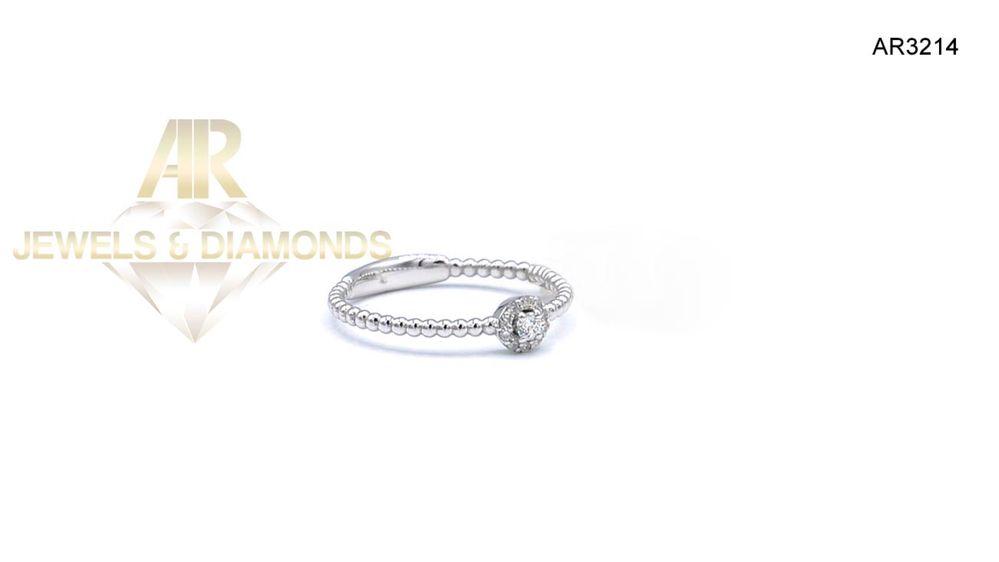 Inel Aur Alb cu Diamant model nou ARJEWELS(AR3214)