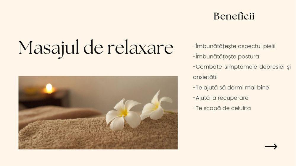 Masaj domiciliu relaxare /terapeutic/drenaj limfatic