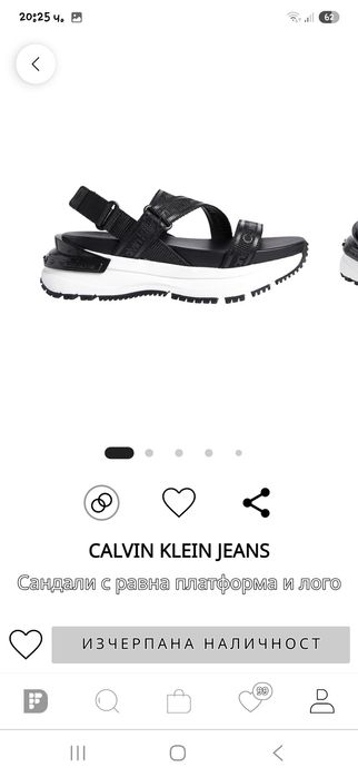 Сандали Calvin klein Jeans, 37 номер, 95лв.
