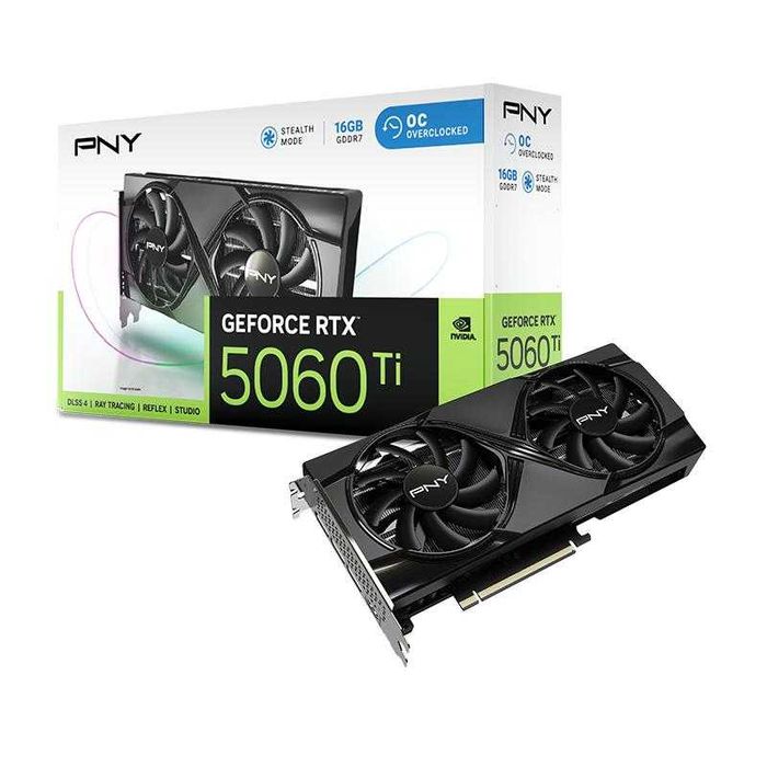 PNY GeForce RTX™ 5060 Ti 16GB Overclocked Dual Fan GPU
