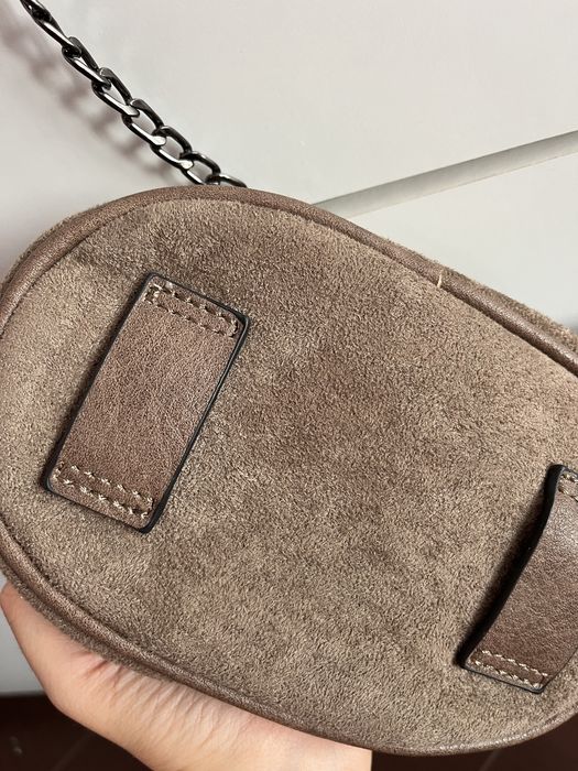 Дамска кожена чанта с колан и дръжка