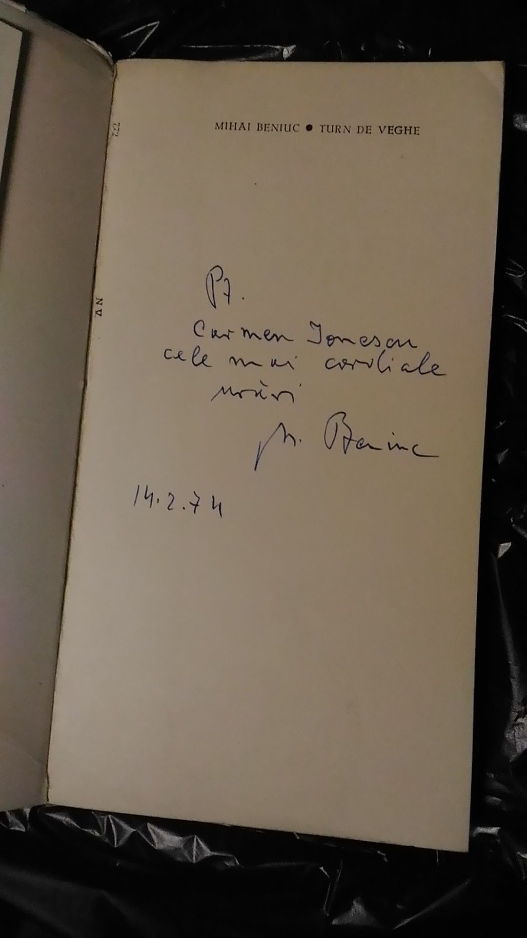 Turn de veghe-Mihai Beniuc. Cu autograf.