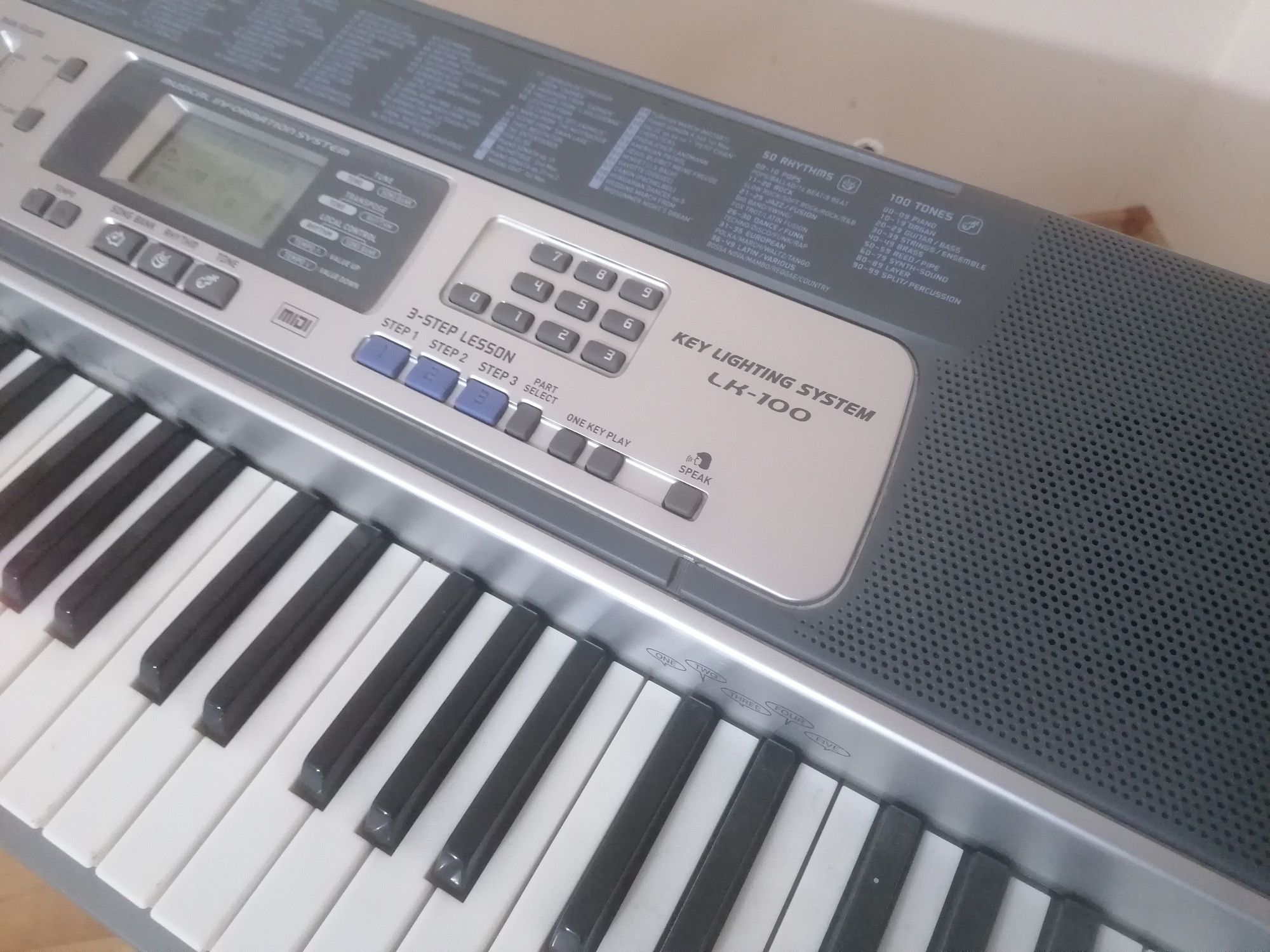 CASIO LK-100 iluminat microfon key Light midi controller