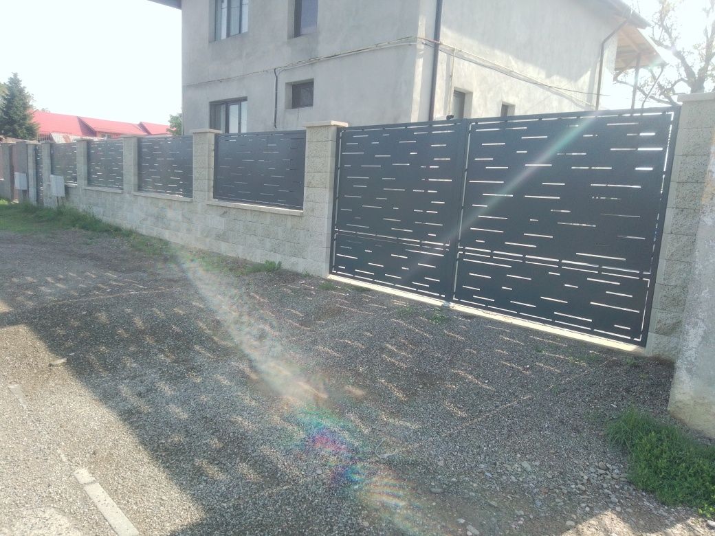 Garduri și porți metalice, tabla traforata, wpc, țeavă, șipcă metalica