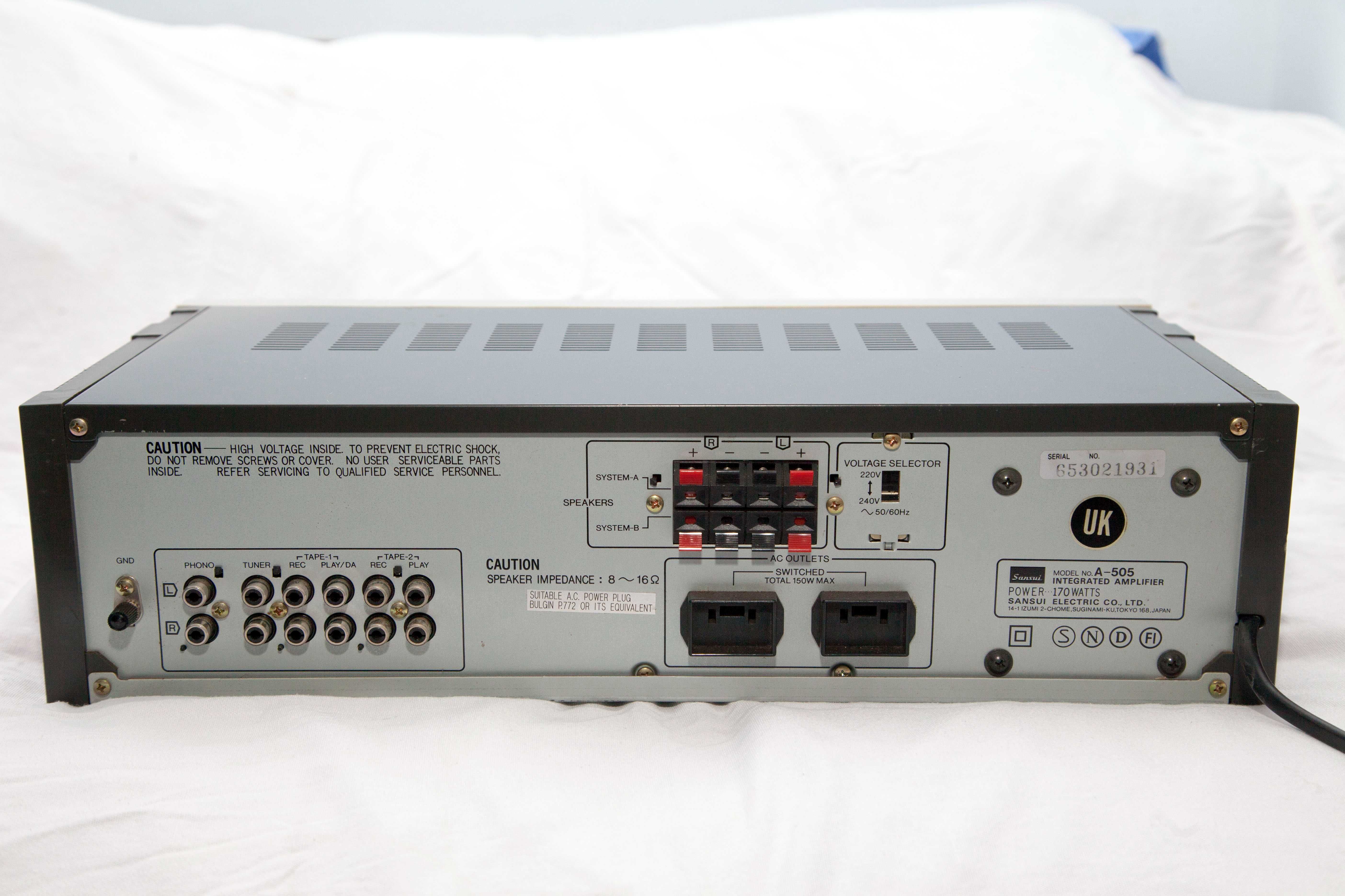 Amplificator stație stereo Sansui A 505 Made in Japan