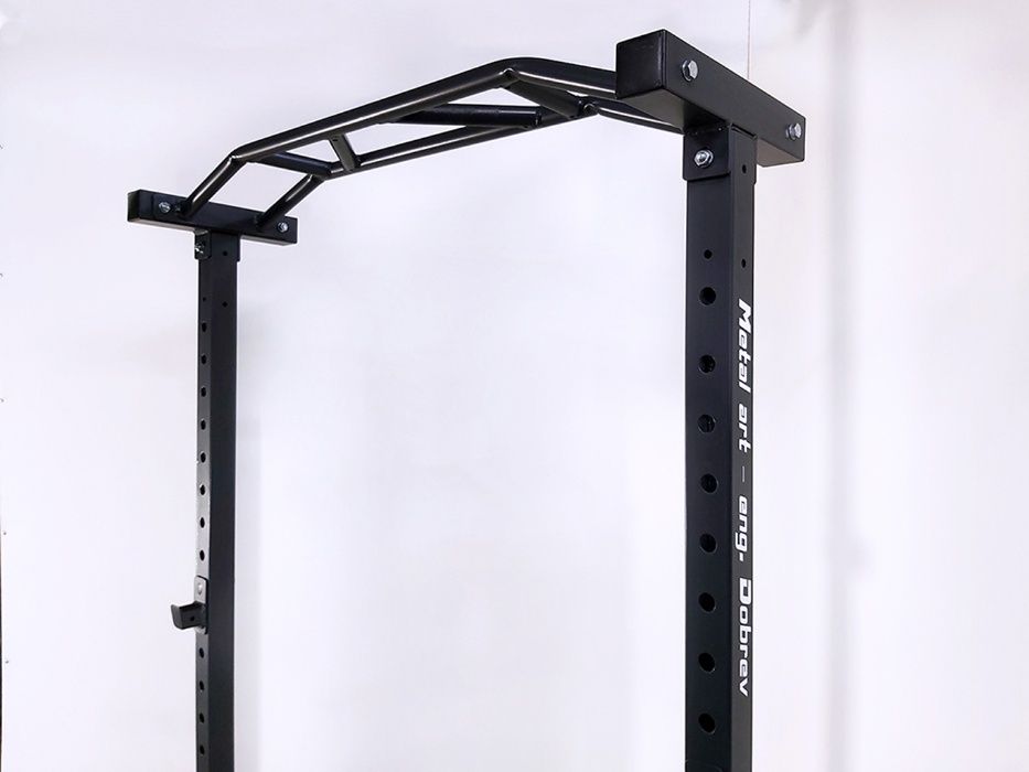 Стойка за клекове (Squat rack) с лост за набиране с различни хватове