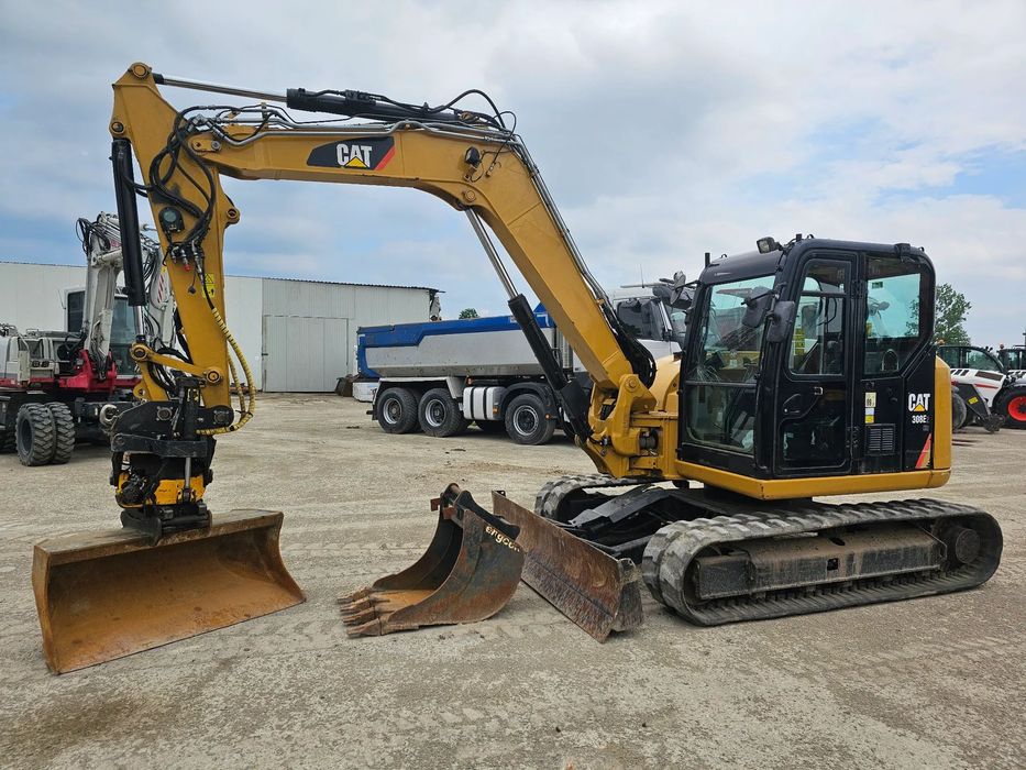 Caterpillar 308 E2 CR Rototilt midiexcavator compact miniexcavator excavator pe senile Rototilt /2 cupe