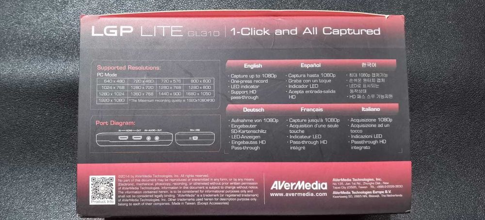 Placa de captura video Avermedia LGP Lite GL310