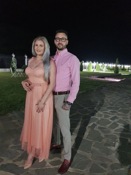 Rochie lunga eleganta pastelata
