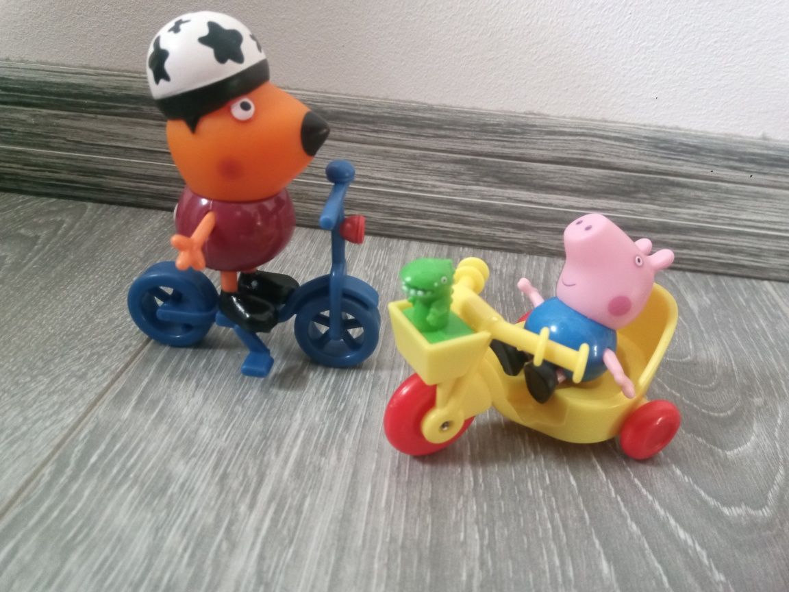 Set  George fratele Peppei+ bicicleta Peppa pig