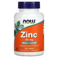 Zinc Цинк 50 мг. 250 таблеток Now Америка