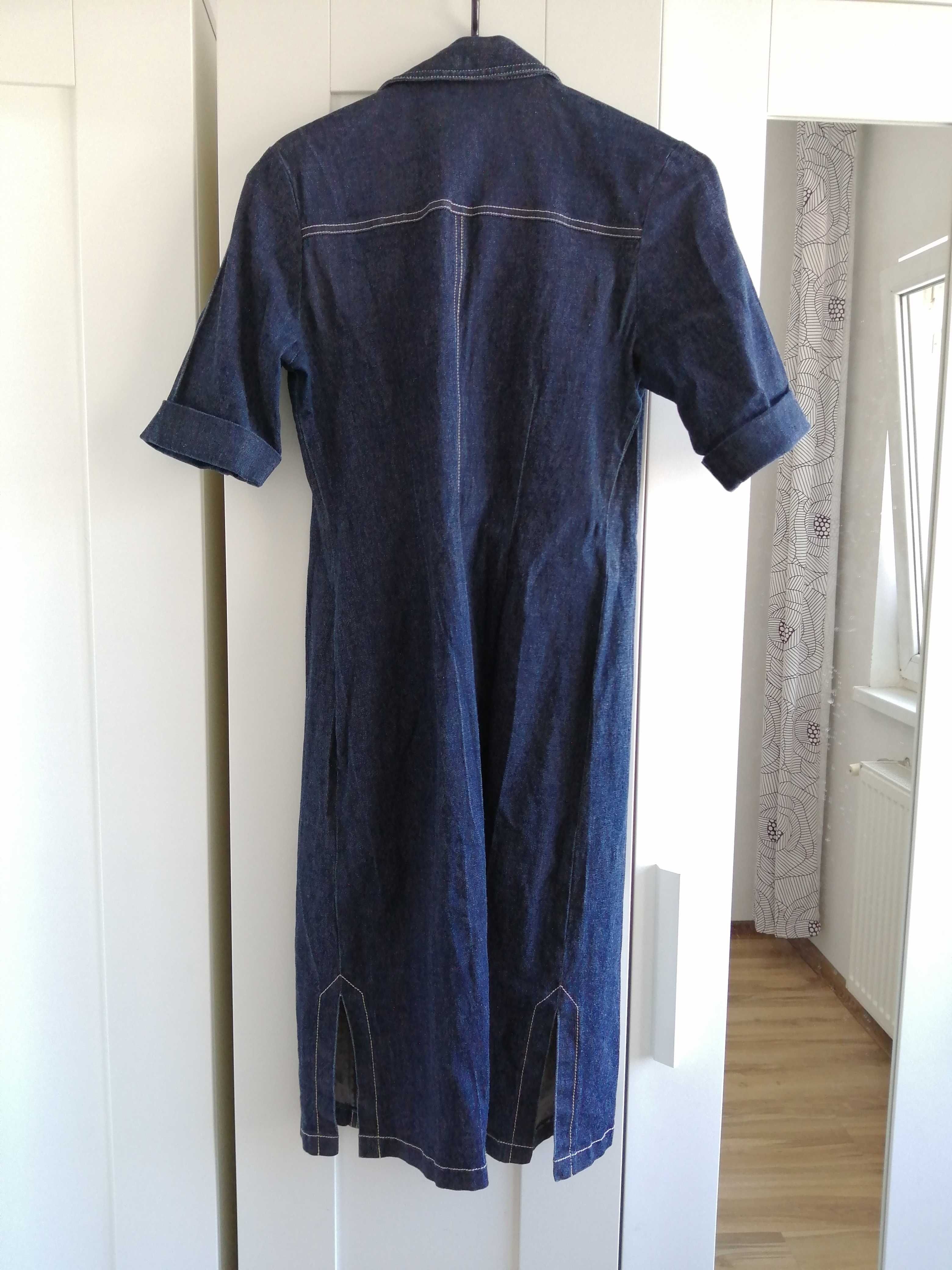 Sarafan rochie denim Dorothy Perkins model retro marimea S