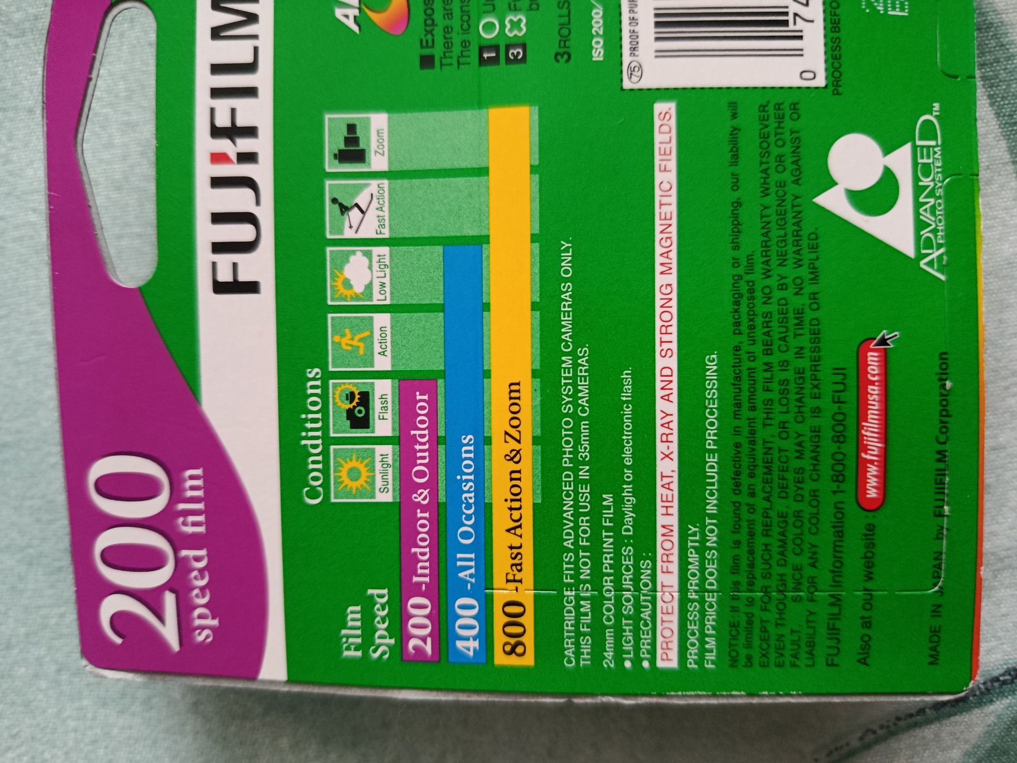 FUJIFILM Advance Photo Sistem Nexia 200 Color 24 mm Made in Japan