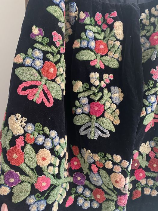 Valnic/fusta catifea de bumbac cusuta cu acul persan