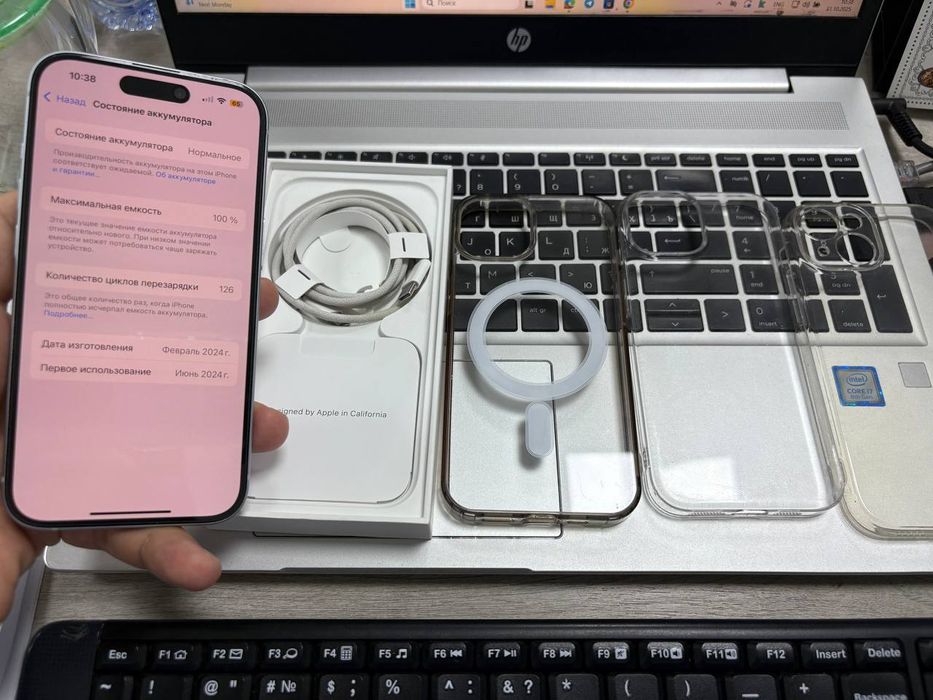 iPhone 15 blue mentol 100%