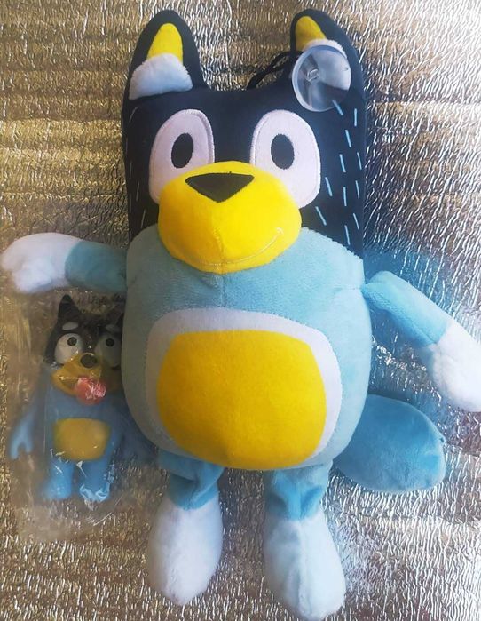 Нова плюшена играчка Блуи 25 см. + гумен Блуи 10 см. от Bluey & Bingo