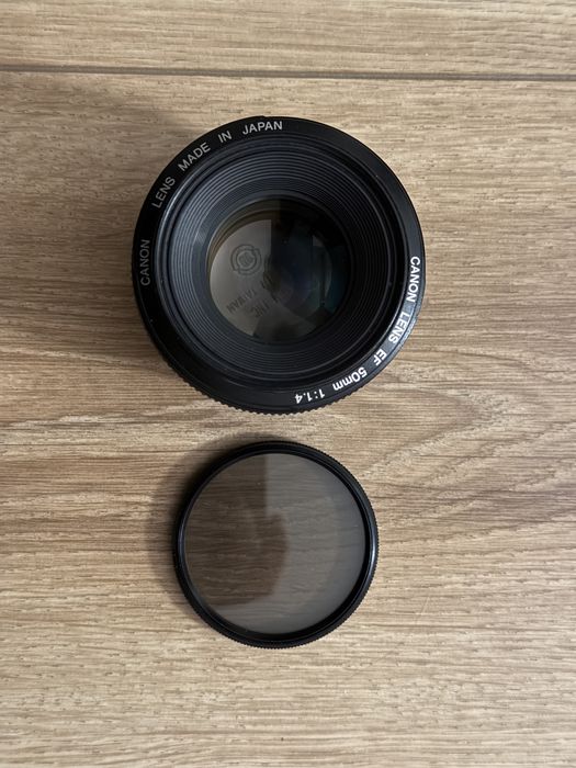 Canon 50mm f1.4 + filtru Polaroid Pl