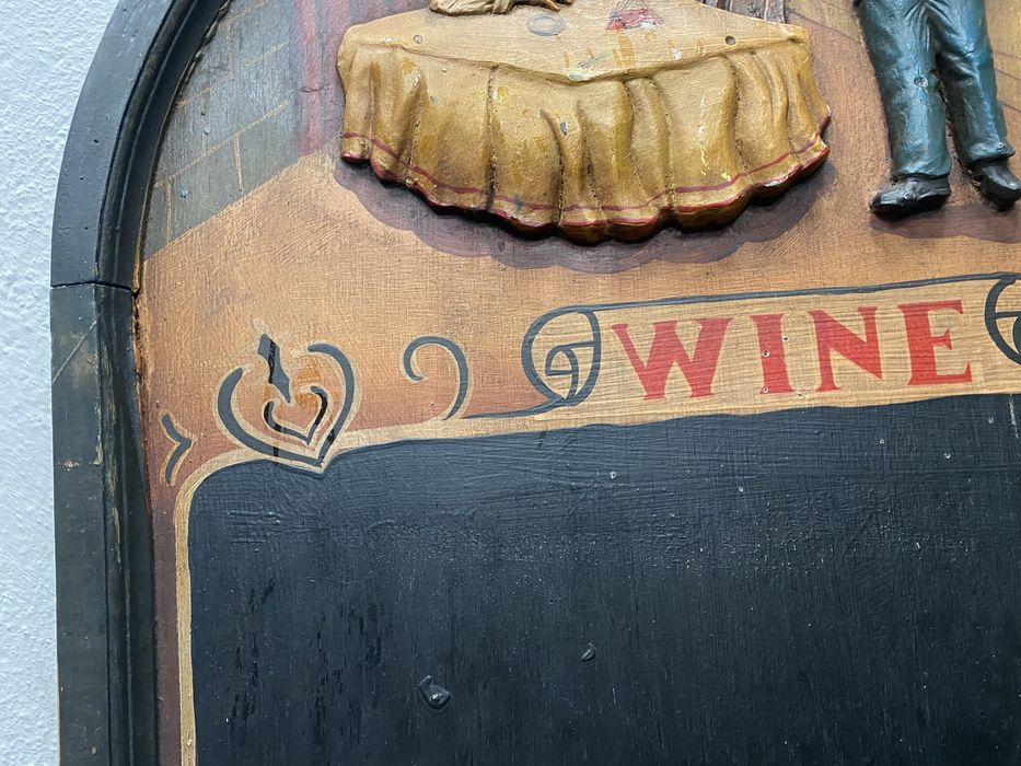 Стара френска табела меню за вино