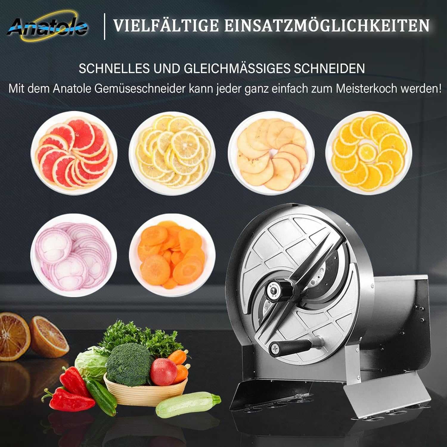 Ренде за плодове и зеленчуци Anatole Stainless Steel Cutter