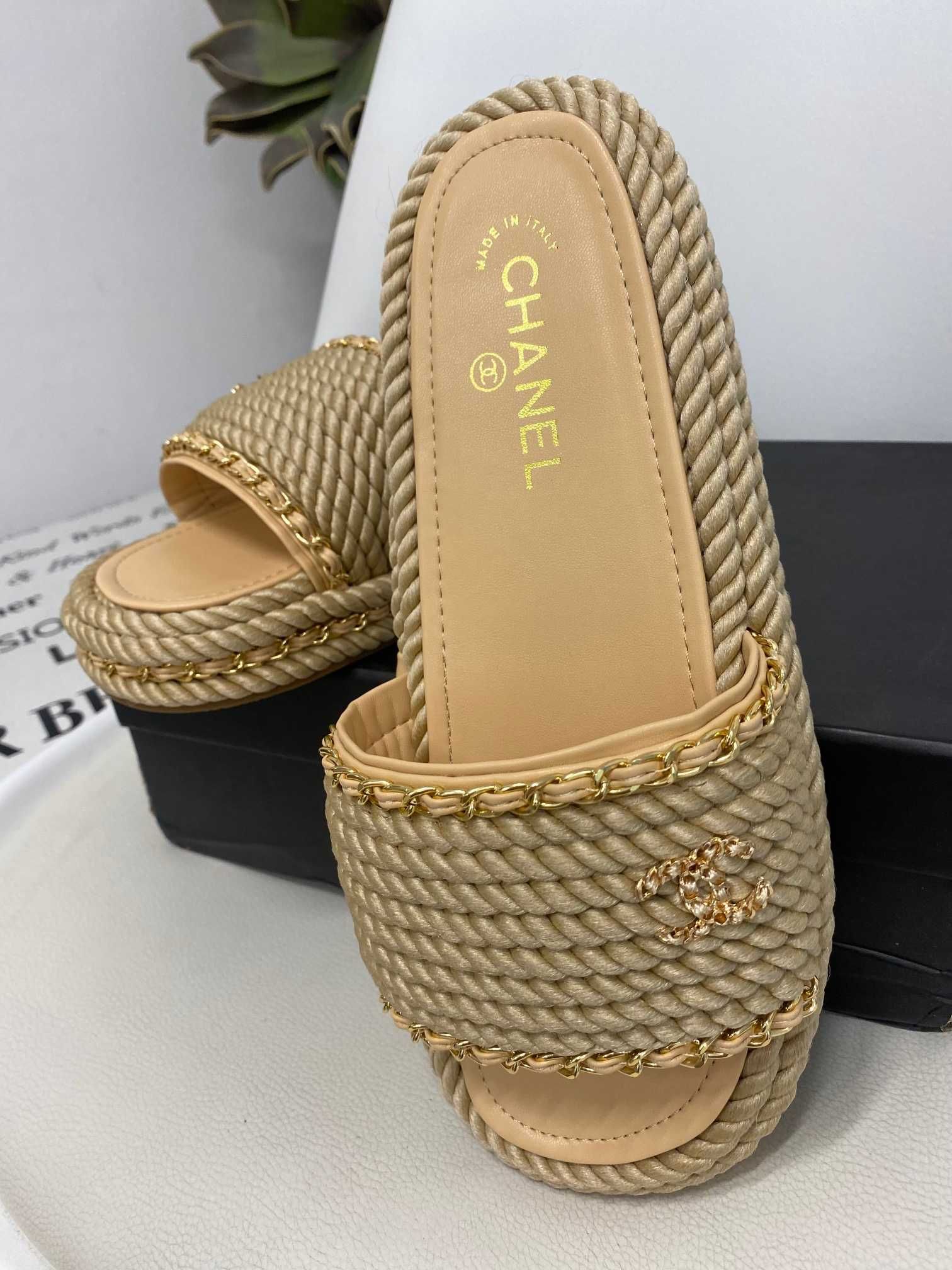 чехли Шанел*Chanel braided sandals*38,39