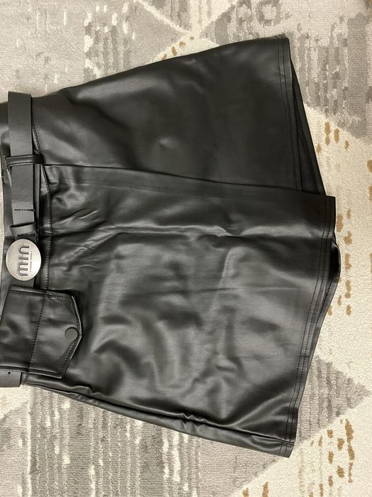 Юбка шорты кожанные