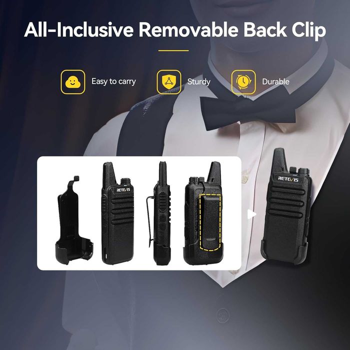 3 чифта  уоки-токи с 6-посочно зарядно устройство Retevis RT622