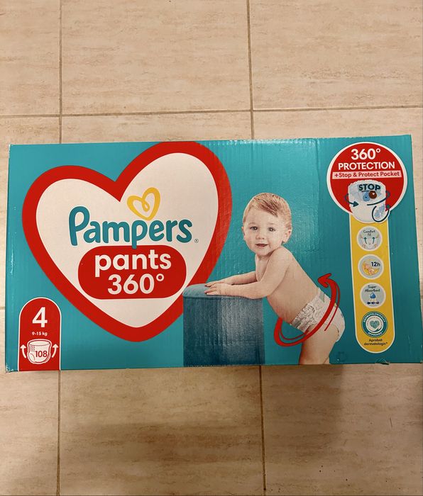 Pampers pant nr 4, 108 buc, bax sigilaat