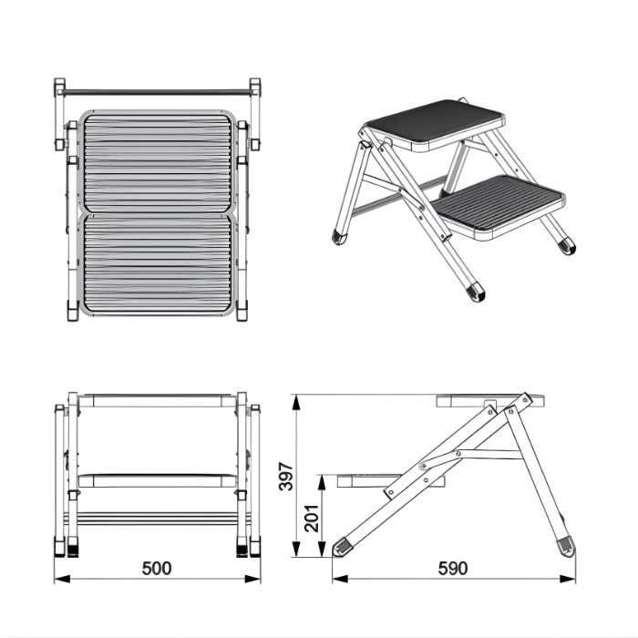 Сгъваема стълба Automat – идеална за каравани, кемпери и дома