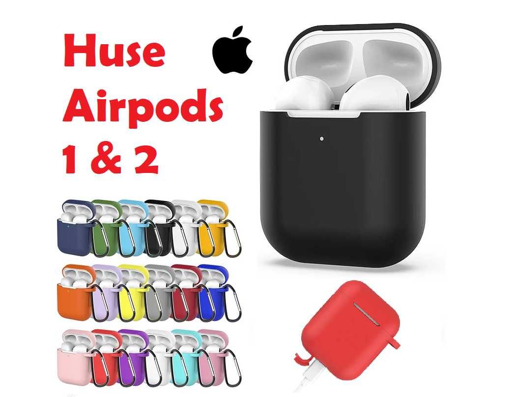 Husa Airpods 1 si 2 Huse de silicon Apple Airpods Multicolor