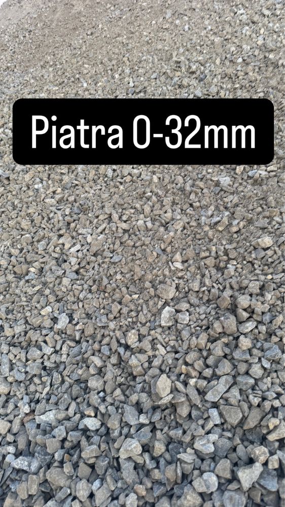 Piatra, nisip,sort,balast,pamant negru sau nisipos,criblura,etc