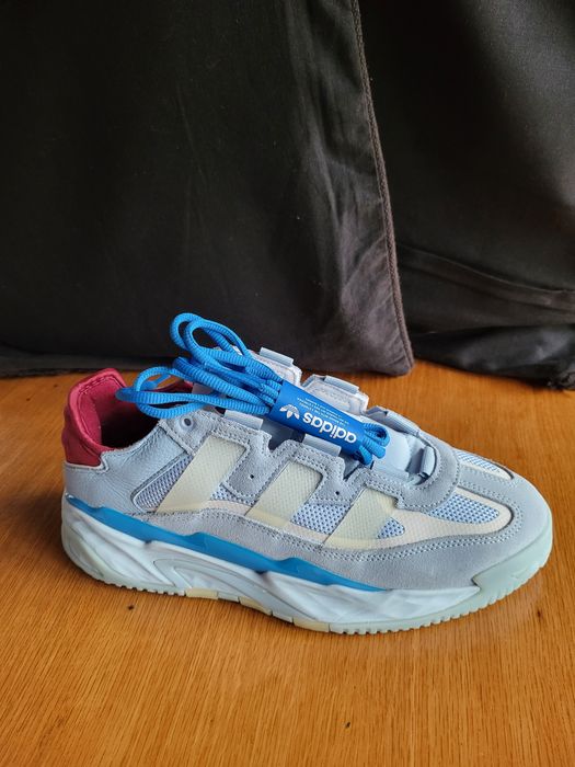 Adidas Blue piele naturala textila