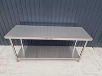 Masa Inox 1400x700x850 mm Centrala Demontabila cu Polița Inferioara